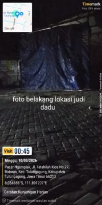 Perjudian Dadu di Pasar Ngemplak Tulungagung Diduga Kebal Hukum, APH Dinilai Lemah dan Tutup Mata