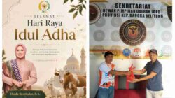 Wujud Kepedulian Sosial, Dinda Rembulan B.A Gandeng LIN Babel Salurkan Daging Kurban
