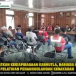 Tingkatkan Kesiapsiagaan Karhutla, Babinsa Hadiri Pelatihan Penanggulangan Kebakaran