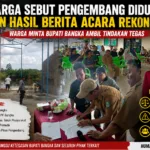 Warga Sebut Pengembang Diduga Abaikan Hasil Berita Acara Rekonstruksi, Minta Bupati Bangka Ambil Tindakan Tegas