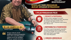 Hari Bhayangkara ke-80: Dr. Zaibi Susanto Ajak Polri Wujudkan Tema “Polri untuk Masyarakat” Lewat Keadilan yang Dirasakan Rakyat