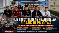 KETUM LIN, DPD LIN SULSEL, WAKIL PANGLIMA KOMANDO DAN PBH-LIN GELAR KONFERENSI PERS USAI AKSI DAMAI DI PN GOWA