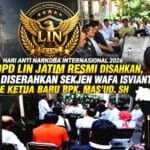 Hari Anti Narkoba Internasional 2026: DPD LIN Jatim Resmi Disahkan, SK Diserahkan Sekjen Wafa Isvianto kepada Ketua Baru Mas’ud, SH