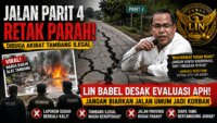 Jalan Raya Parit 4 Retak Diduga Akibat Tambang Liar, Video Warga Bakar Alat Tambang Viral – LIN Babel Soroti Lambannya Respons APH