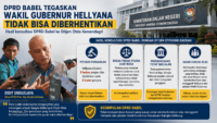 Konsultasi ke Kemendagri, DPRD Babel Tegaskan Wagub Hellyana Tidak Memenuhi Unsur Pemberhentian