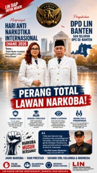 LIN Peringati HANI 2026 dan Kukuhkan DPD Banten serta Seluruh DPC se-Banten, Gus Robi: Perang Total Lawan Narkoba