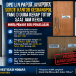 DPD LIN Papua Jayapura Soroti Kantor Kesbangpol yang Diduga Kerap Tutup Saat Jam Kerja, Minta Pemkot Beri Penjelasan