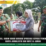 Ukir Prestasi, Kodim Kukar Berikan Apresiasi kepada Pemenang Lomba Karya Jurnalistik dan Hafiz Al-Quran