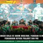 Dalam Kunjungan Kerja ke Kodim 0906/Kkr, Pangdam VI/Mlw Berikan Pengarahan kepada Prajurit dan PNS