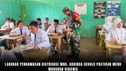 Lakukan Pengawasan Distribusi MBG, Babinsa Sebulu Pastikan Menu Makanan Higienis
