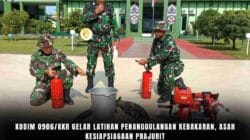 Kodim 0906/Kkr Gelar Latihan Penanggulangan Kebakaran, Asah Kesiapsiagaan Prajurit