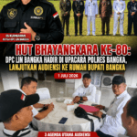 HUT Bhayangkara ke-80: Ketua DPC LIN Bangka Hadiri Upacara di Polres Bangka, Lanjutkan Audiensi dengan Bupati Bangka Bahas Sinergi Kamtibmas dan Pelayanan Publik