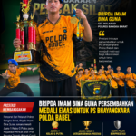 Bripda Imam Bina Guna Persembahkan Medali Emas, PS Bhayangkara Polda Babel Raih Juara Umum di Bupati Cup I Bangka Tengah
