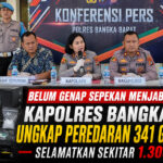 Belum Genap Sepekan Menjabat, Kapolres Bangka Barat Ungkap Peredaran 341 Gram Sabu, Selamatkan Sekitar 1.300 Jiwa