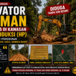 Exscavator Siluman Diduga Beroperasi di Kawasan Hutan Produksi, Pelebaran Jalan Perkebunan di Jebus Jadi Sorotan