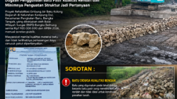Proyek Rehabilitasi Kolong Beguruh Rp7,92 Miliar Disorot, Dugaan Penggunaan Batu Berkualitas Rendah dan Minimnya Penguatan Struktur Jadi Sorotan