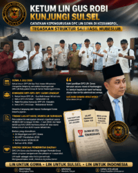 Ketum LIN Gus Robi Dampingi Pencatatan DPC LIN Gowa di Kesbangpol, Tegaskan Kepengurusan Sah Hasil MUBESLUB
