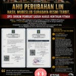 AHU Perubahan LIN Hasil MUBESLUB Surabaya Resmi Terbit, DPD: Hentikan Fitnah dan Jangan Lagi Bikin Gaduh