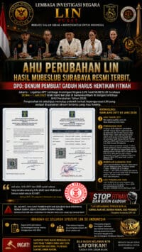 AHU Perubahan LIN Hasil MUBESLUB Surabaya Resmi Terbit, DPD: Hentikan Fitnah dan Jangan Lagi Bikin Gaduh