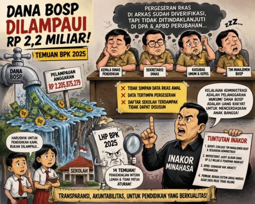 Anggaran Pendidikan Minahasa Jadi Sorotan, Temuan BPK Rp2,2 Miliar Picu Desakan Bongkar Pengelolaan BOSP