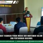 Dandim Kukar Tekankan Peran Media dan Wartawan dalam Ketahanan dan Pertahanan Nasional