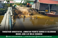 Tingkatkan Konektivitas, Jembatan Perintis Garuda di Kelurahan Muara Jawa Ilir Mulai Dibangun