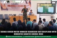Babinsa Berikan Materi Wawasan Kebangsaan Dan Kedisiplinan Untuk Membentuk Karakter Generasi Muda