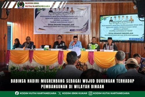 Babinsa Hadiri Musrenbang sebagai Wujud Dukungan terhadap Pembangunan di Wilayah Binaan