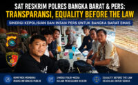 Jawab Prinsip Equality Before the Law, Sat Reskrim Polres Bangka Barat dan Pers Siap Buka Ruang Informasi Publik