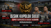 JERRY RUMAGIT & HUMAS DPP LIN DESAK KAPOLDA SULUT EVALUASI POLRES MINAHASA: KAPOLRES DAN KASAT RESKRIM DIMINTA DICOPOT JIKA TERBUKTI GAGAL TANGANI DUGAAN BBM ILEGAL, GALIAN ILEGAL DAN INTIMIDASI WARTAWAN