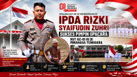 IPDA Rizki Syaifudin Zuhri, Perwira Muda yang Tampil Tegas Pimpin Upacara HUT ke-81 RI di Mitra.