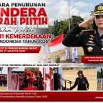 Kapolres Bangka Barat Pimpin Upacara Penurunan Bendera HUT ke-81 RI