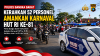 Polres Bangka Barat Kerahkan 52 Personel Amankan Karnaval HUT RI ke-81