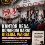 Kantor Desa Konarom Barat Disegel Warga, Krisis Kepercayaan Memuncak; Pemkab Bolmong Didesak Bertindak