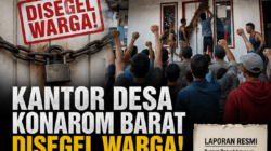 Kantor Desa Konarom Barat Disegel Warga, Krisis Kepercayaan Memuncak; Pemkab Bolmong Didesak Bertindak