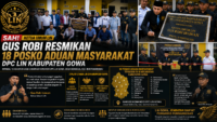 Sah! Ketua Umum LIN Gus Robi Resmikan 18 Posko Aduan Masyarakat DPC Kabupaten Gowa