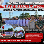 HUT ke-81 RI di Turatea: Khidmatnya Upacara Penurunan Bendera dan Semangat Generasi Muda