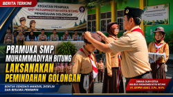Pramuka SMP Muhammadiyah Bitung Dorong Pembentukan Karakter Generasi Muda, Pemindahan Golongan Resmi Dibuka Hi. Aripin Abas.