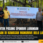 Polres Bangka Barat Pasang Spanduk Larangan Tambang di Kawasan Mangrove Belo Laut