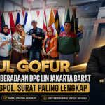 ABDUL GOFUR LAPORKAN KEBERADAAN DPC LIN JAKARTA BARAT KE KESBANGPOL, SURAT DINILAI PALING LENGKAP