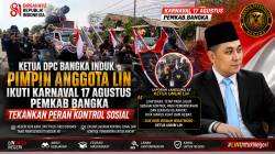 Ketua DPC Bangka Induk Pimpin Anggota LIN Ikuti Karnaval 17 Agustus, Tegaskan Peran Kontrol Sosial