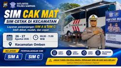 Satlantas Polres Sampang Gelar Layanan SIM Cak Mat di Kecamatan Omben, Warga Bisa Perpanjang SIM A dan C