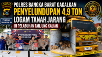 Polres Bangka Barat Gagalkan Dugaan Penyelundupan 4,9 Ton Logam Tanah Jarang di Pelabuhan Tanjung Kalian