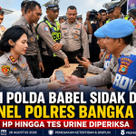 Propam Polda Babel Sidak Disiplin Personel Polres Bangka Barat, HP hingga Tes Urine Diperiksa