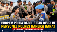 Propam Polda Babel Sidak Disiplin Personel Polres Bangka Barat, HP hingga Tes Urine Diperiksa