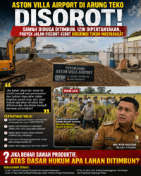 Aston Villa Airport di Arung Teko Disorot: Sawah Diduga Ditimbun, Izin Dipertanyakan, Proyek Jalan Disebut-sebut Dibekingi Tokoh Masyarakat