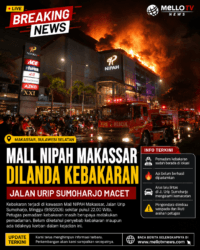 Mall NIPAH Makassar Dilanda Kebakaran, Jalan Urip Sumoharjo Macet