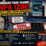 TIANG TELKOM DIDUGA “DIPAKAI” PT CAREL, LEGALITAS DIPERTANYAKAN — TELKOM DIMINTA TEGAS, IZIN BISA DITINJAU!.