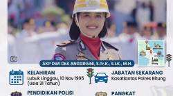 ​Momen Khidmat HUT ke-81 RI di Bitung: Sosok AKP Dwi Dea Anggraini, Polwan Pemimpin Komando Upacara.