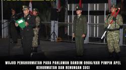Wujud Penghormatan Pada Pahlawan, Dandim 0906/Kkr Pimpin Apel Kehormatan Dan Renungan Suci
